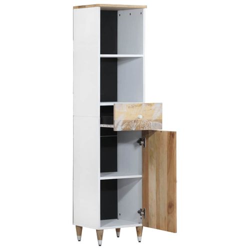 Armoire de salle de bain 38x33,5x160 cm bois massif de manguier - Photo n°3; ?>