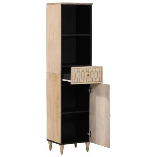 Armoire de salle de bain 38x33x160 cm bois massif de manguier - Photo n°2; ?>