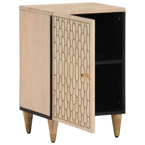 Armoire de salle de bain 38x33x58 cm bois massif de manguier - Photo n°2; ?>