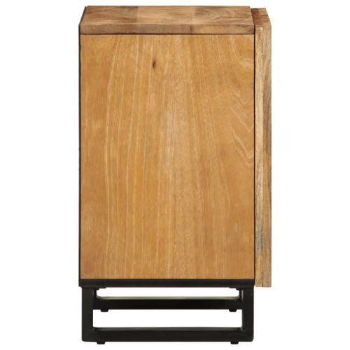 Armoire de salle de bain 38x34x58 cm bois manguier massif brut - Photo n°3; ?>