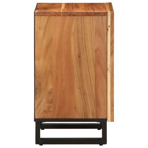 Armoire de salle de bain 38x34x58 cm bois massif d'acacia - Photo n°3; ?>