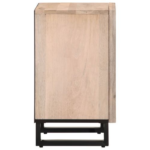 Armoire de salle de bain 38x34x58 cm bois massif de manguier - Photo n°3; ?>