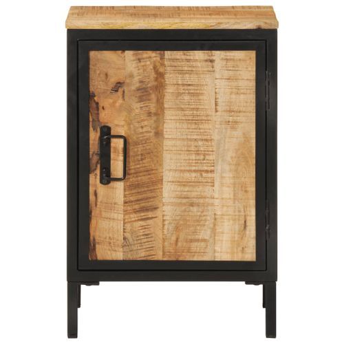 Armoire de salle de bain 40x30x60cm bois massif manguier et fer - Photo n°3; ?>