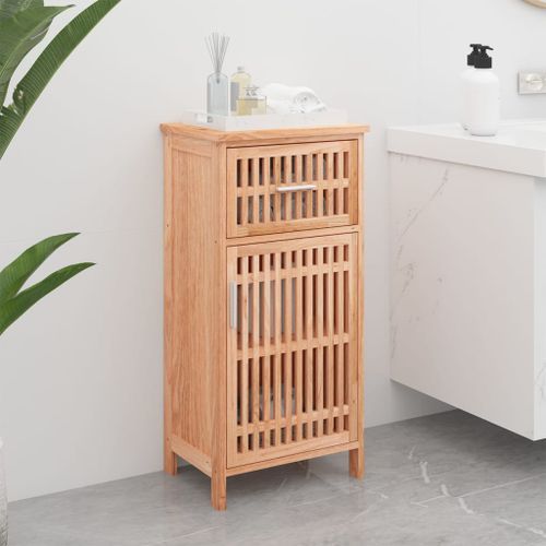 Armoire de salle de bain 42x29x82 cm Bois massif de noyer - Photo n°2; ?>