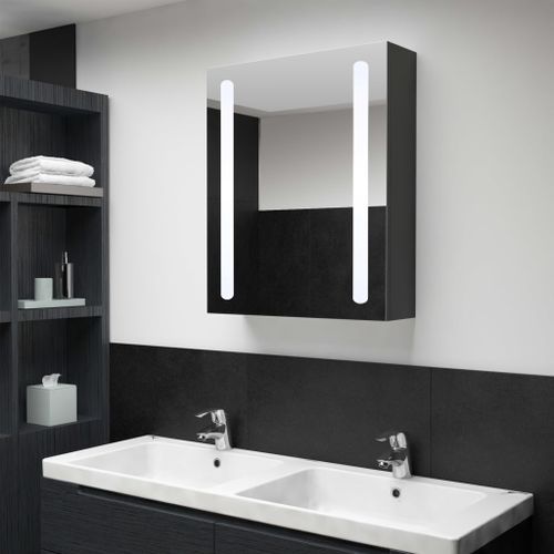 Armoire de salle de bain à miroir à LED 50x13x70 cm - Photo n°2; ?>