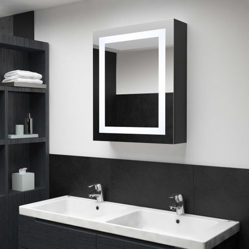 Armoire de salle de bain à miroir à LED 50x13x70 cm 2 - Photo n°2; ?>