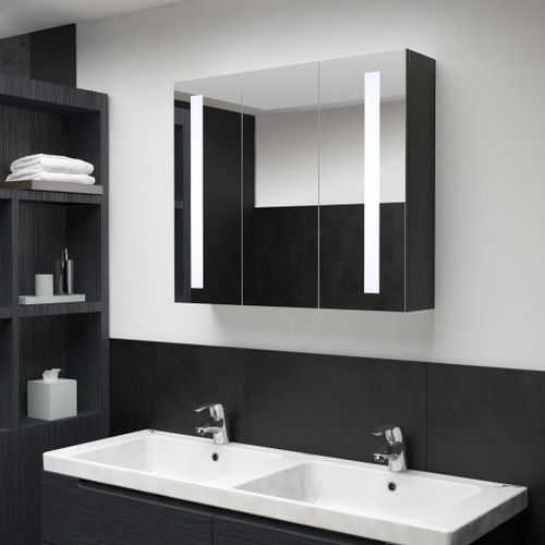 Armoire de salle de bain à miroir à LED 89x14x62 cm - Photo n°2; ?>