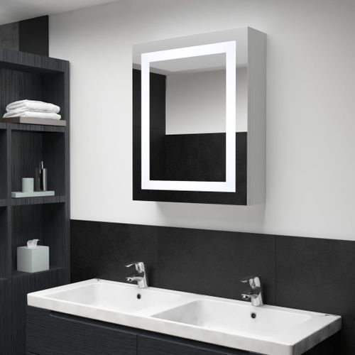 Armoire de salle de bain à miroir LED 50x13x70 cm - Photo n°2; ?>