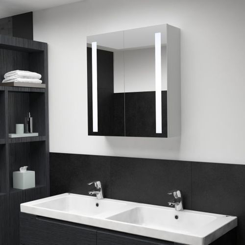 Armoire de salle de bain à miroir LED 62x14x60 cm - Photo n°2; ?>