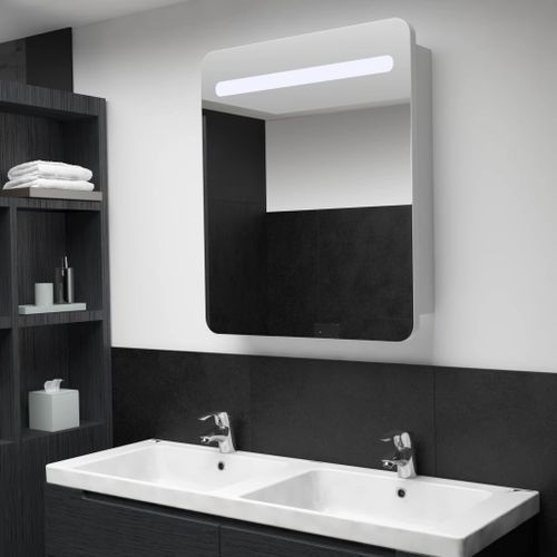 Armoire de salle de bain à miroir LED 68x9x80 cm - Photo n°2; ?>