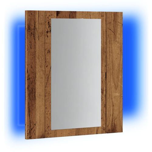 Armoire de salle de bain à miroir LED vieux bois 40x12x45 cm - Photo n°3; ?>