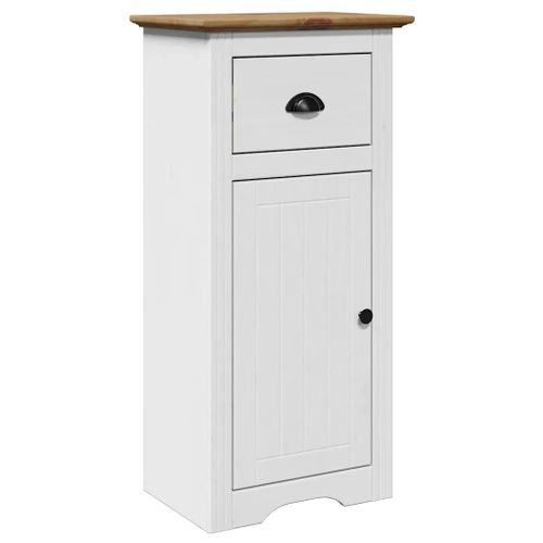 Armoire de salle de bain BODO blanc et marron 44x30x90 cm - Photo n°2; ?>