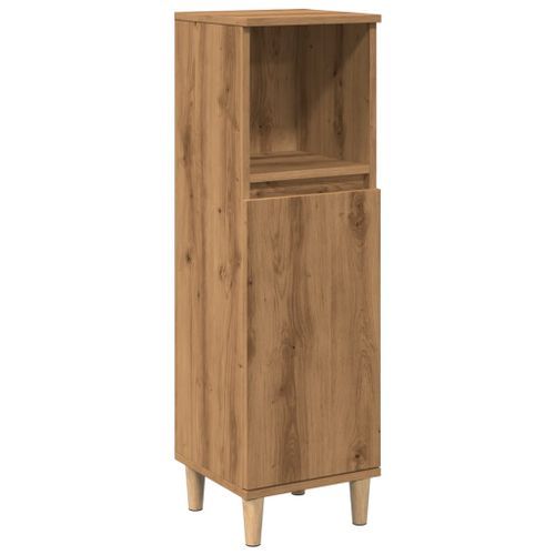 Armoire de salle de bain chêne artisanal 30x30x100 cm - Photo n°2; ?>