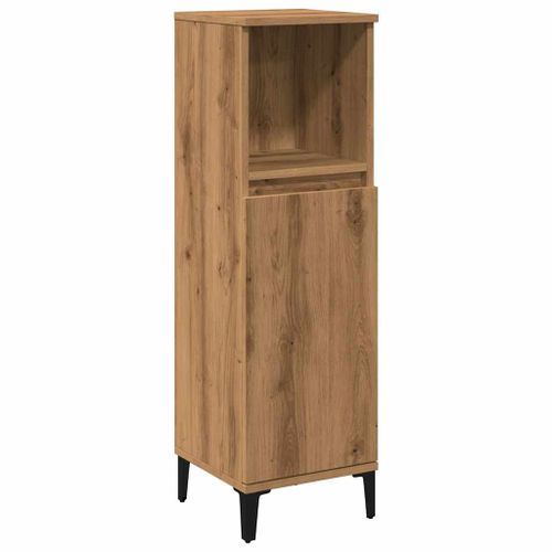 Armoire de salle de bain chêne artisanal 30x30x100 cm - Photo n°2; ?>