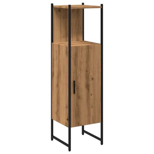 Armoire de salle de bain chêne artisanal 33x33x120,5 cm - Photo n°2; ?>