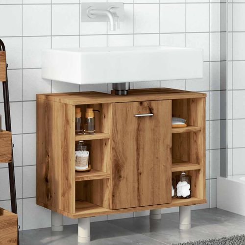 Armoire de salle de bain chêne artisanal 60x32x53,5 cm - Photo n°3; ?>