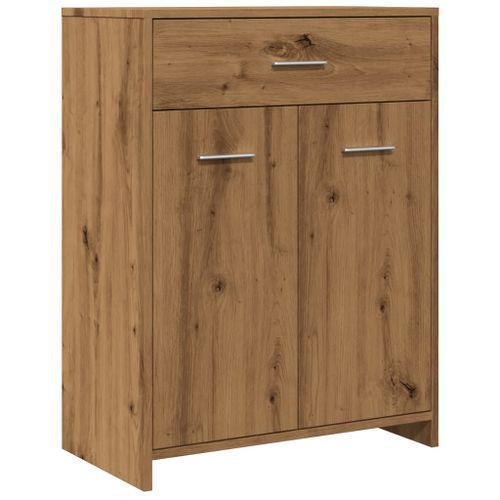 Armoire de salle de bain chêne artisanal 60x33x80 cm - Photo n°2; ?>