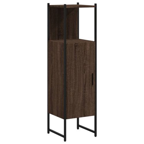 Armoire de salle de bain chêne marron 33x33x120,5 cm - Photo n°2; ?>