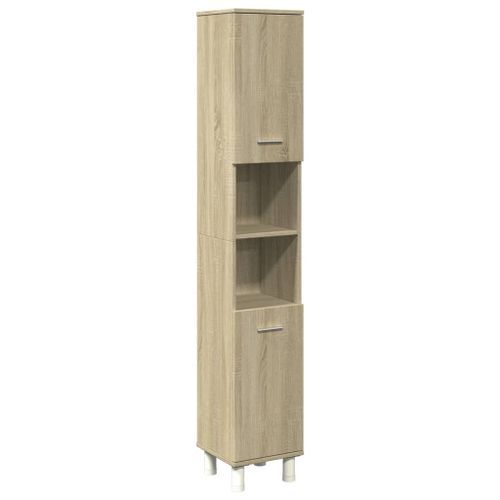 Armoire de salle de bain chêne sonoma 30,5x30x179 cm - Photo n°2; ?>