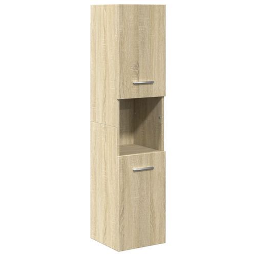 Armoire de salle de bain Chêne sonoma 30x30x130 cm - Photo n°2; ?>