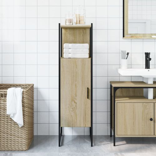 Armoire de salle de bain chêne sonoma 33x33x120,5 cm - Photo n°3; ?>