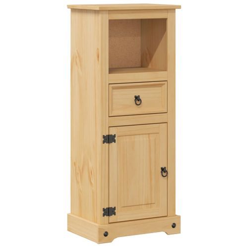 Armoire de salle de bain Corona 45x33x110 cm bois de pin massif - Photo n°2; ?>