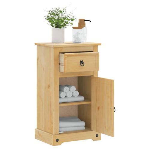 Armoire de salle de bain Corona 45x33x80 cm bois de pin massif - Photo n°3; ?>