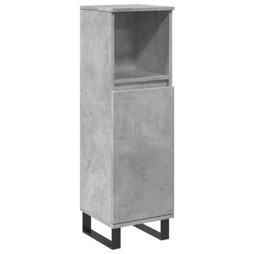 Armoire de salle de bain gris béton 30x30x100 cm - Photo n°2; ?>