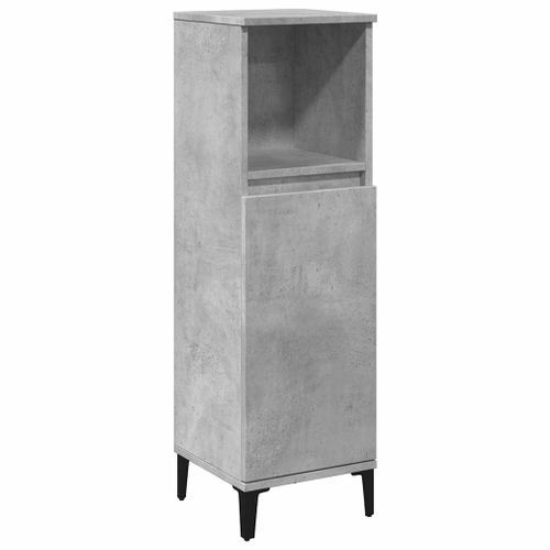 Armoire de salle de bain gris béton 30x30x100 cm - Photo n°2; ?>