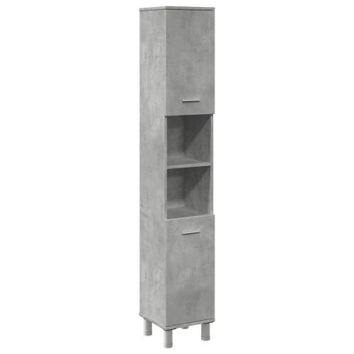 Armoire de salle de bain Gris béton 30x30x179 cm - Photo n°2; ?>