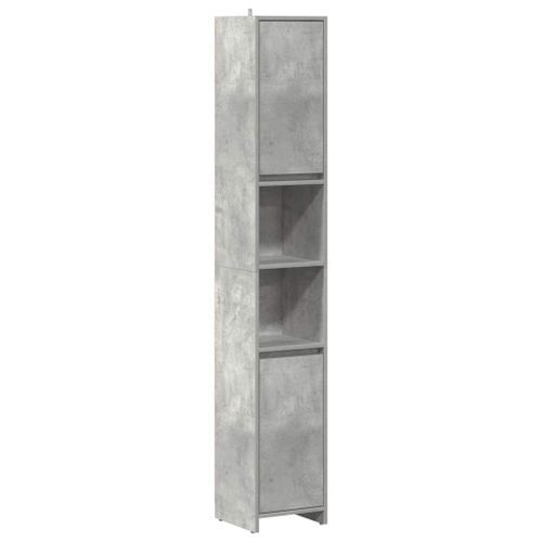 Armoire de salle de bain Gris béton 30x30x183,5 cm - Photo n°2; ?>