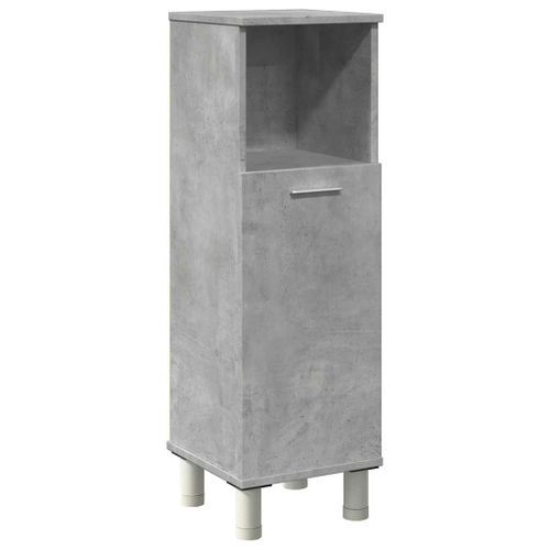 Armoire de salle de bain Gris béton 30x30x95 cm - Photo n°2; ?>