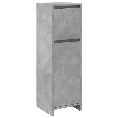 Armoire de salle de bain Gris béton 30x30x95 cm - Photo n°2; ?>