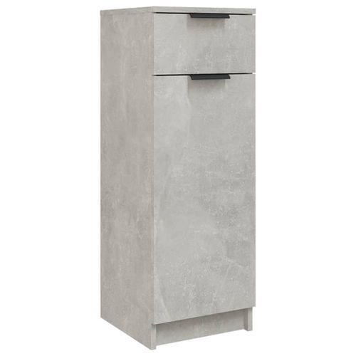 Armoire de salle de bain Gris béton 32x34x90 cm - Photo n°2; ?>