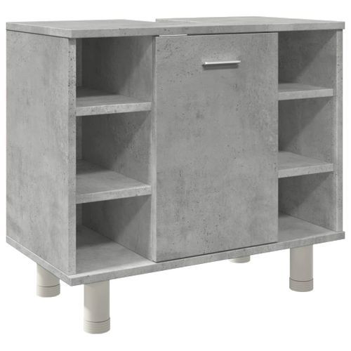 Armoire de salle de bain Gris béton 60x32x53,5 cm - Photo n°2; ?>