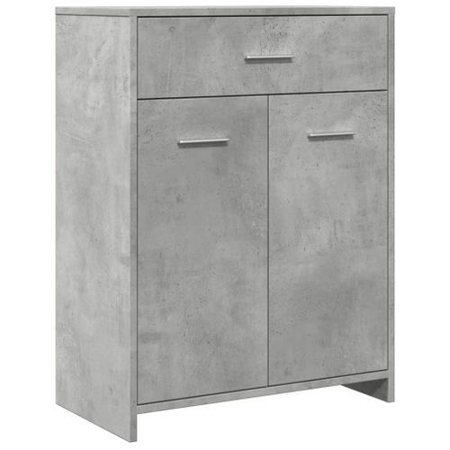 Armoire de salle de bain Gris béton 60x33x80 cm - Photo n°2; ?>