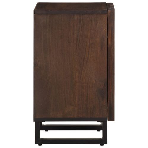 Armoire de salle de bain marron 38x34x58cm bois massif manguier - Photo n°3; ?>