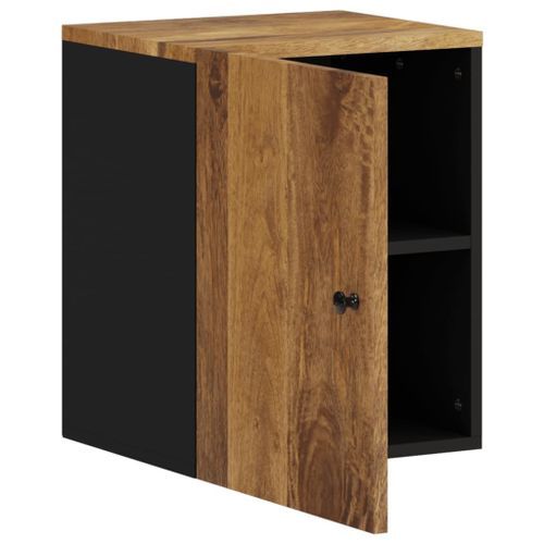 Armoire de salle de bain murale 38x33x48cm bois massif manguier - Photo n°3; ?>