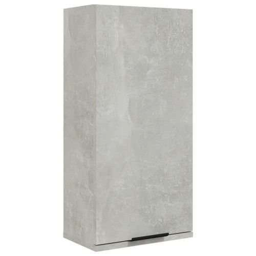 Armoire de salle de bain murale Gris béton 32x20x67 cm - Photo n°2; ?>