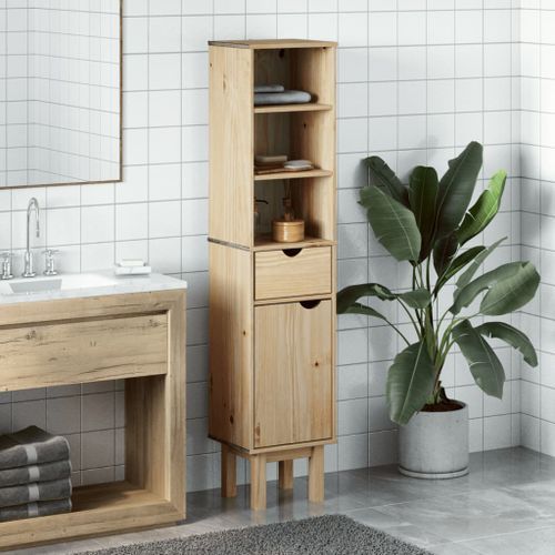 Armoire de salle de bain OTTA 35x30x159 cm bois massif de pin - Photo n°3; ?>