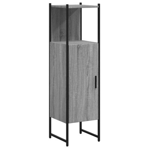 Armoire de salle de bain sonoma gris 33x33x120,5 cm - Photo n°2; ?>