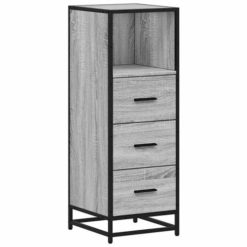 Armoire de salle de bain sonoma gris 35x37,5x100 cm - Photo n°2; ?>