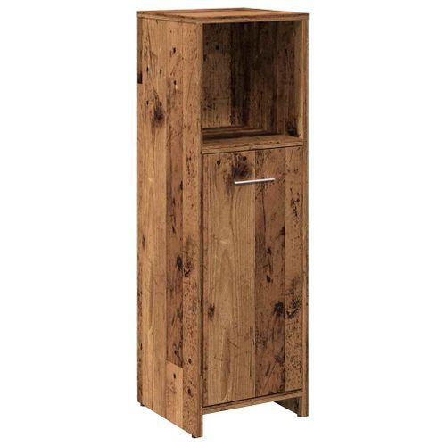 Armoire de salle de bain vieux bois 30x30x95 cm bois ingénierie - Photo n°2; ?>