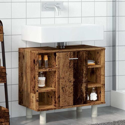 Armoire de salle de bain vieux bois 60x32x53,5 cm - Photo n°3; ?>