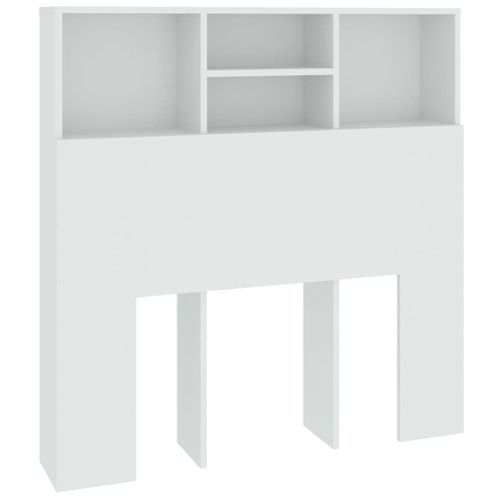 Armoire de tête de lit Blanc 100x19x103,5 cm - Photo n°2; ?>