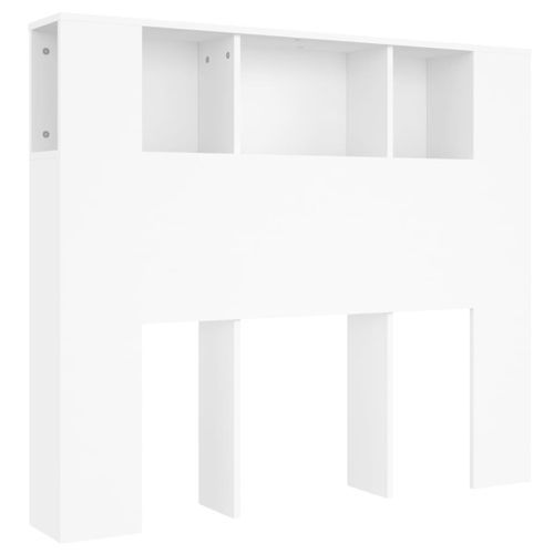 Armoire de tête de lit blanc 120x18,5x102,5 cm - Photo n°2; ?>