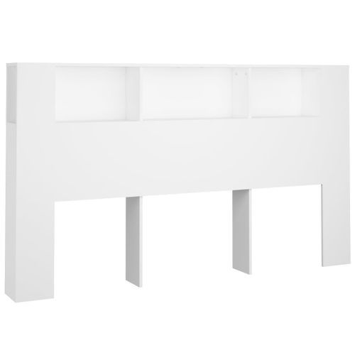 Armoire de tête de lit Blanc 180x18,5x104,5 cm - Photo n°2; ?>