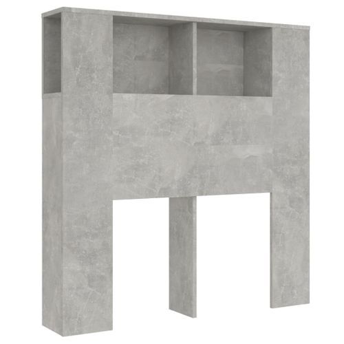 Armoire de tête de lit Gris béton 100x18,5x104,5 cm - Photo n°2; ?>