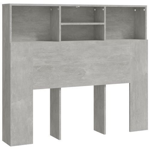 Armoire de tête de lit Gris béton 120x19x103,5 cm - Photo n°2; ?>