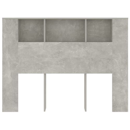 Armoire de tête de lit Gris béton 140x18,5x104,5 cm - Photo n°3; ?>